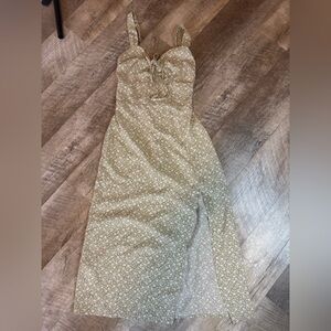 Abercrombie & Fitch XXS olive green floral mini  sundress, straps adjustable